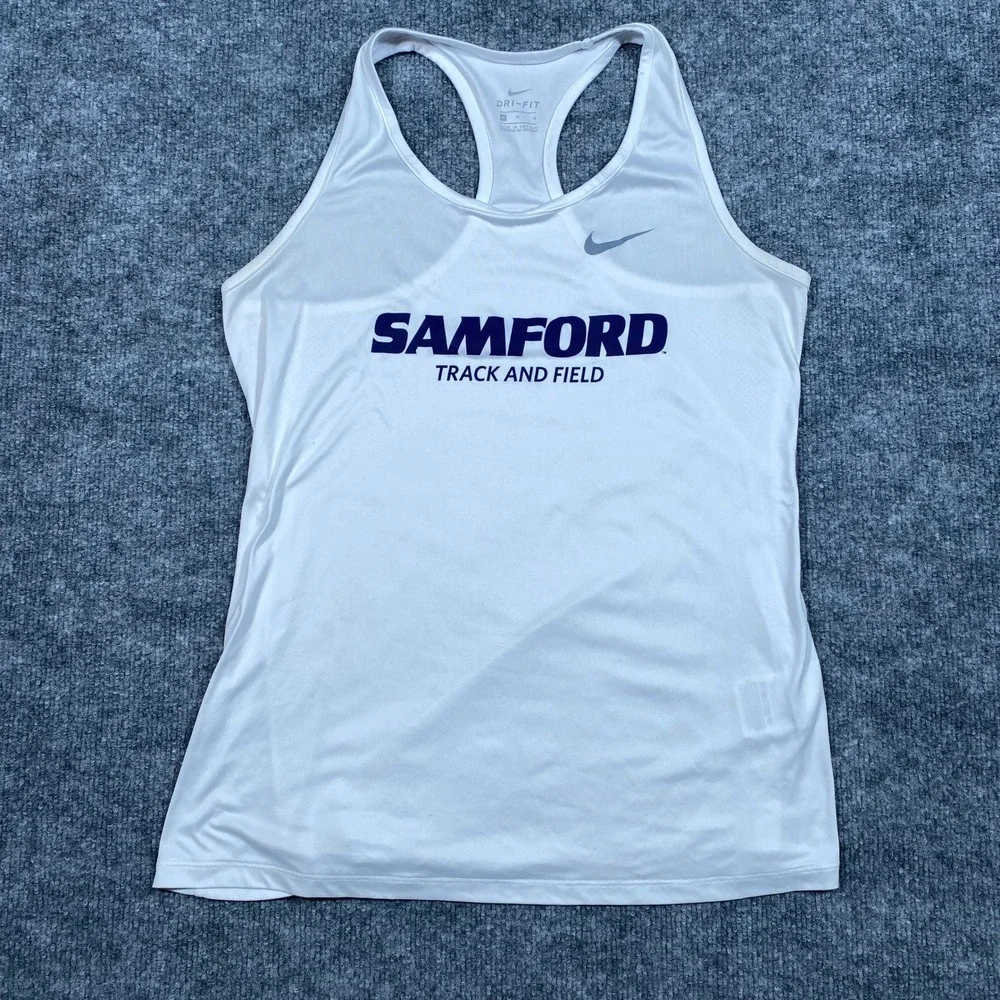 Nike Samford Track and Field Dri-FIT Tank Top Mens Medium White 915033-100